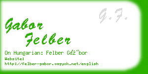 gabor felber business card